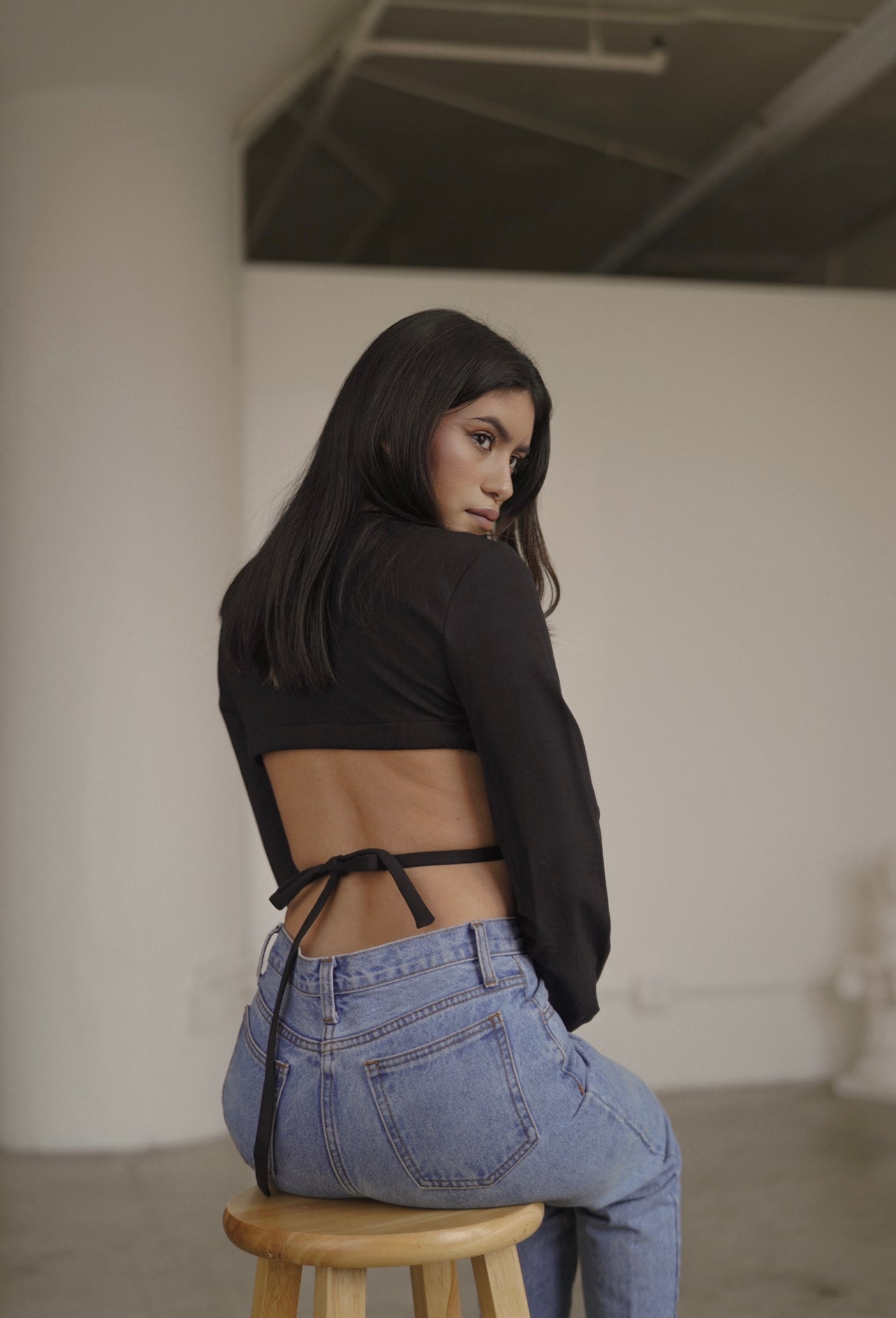 TTYL Black Crop