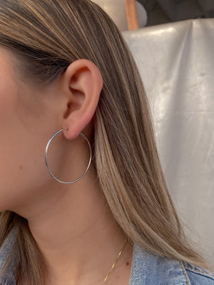 ULTRA THIN HOOPS // SILVER