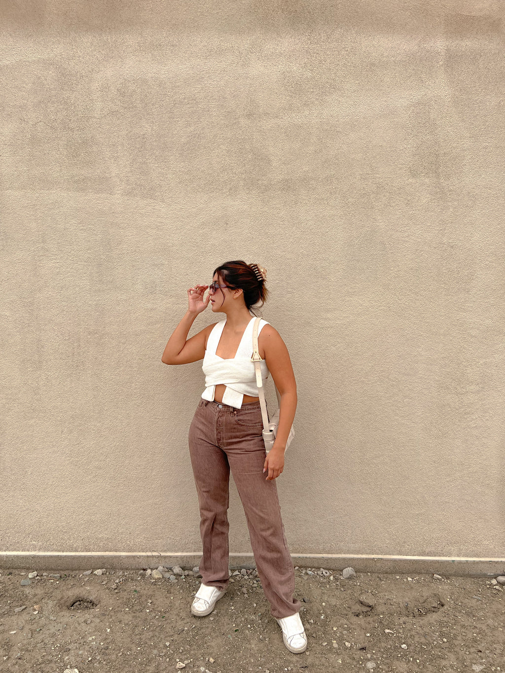 WAIT A MINUTE WRAP TOP // IVORY
