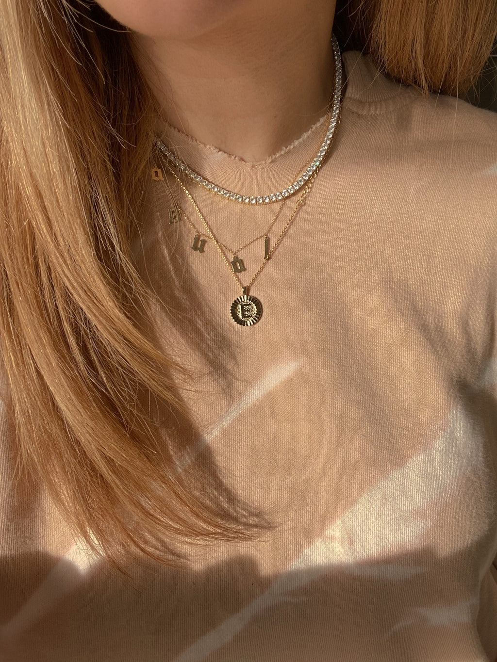 MORNING GLORY INITIAL NECKLACE