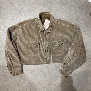 VINTAGE CORDUROY CROPPED JACKET // SAND
