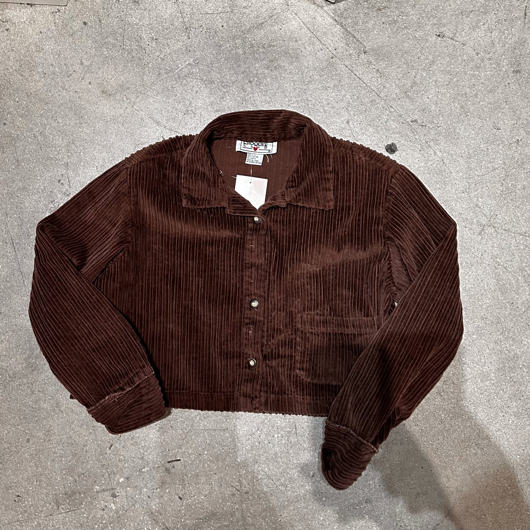 Cropped hotsell corduroy shirt