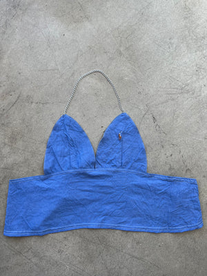 REWORKED RL HALTER TOP // BLUE