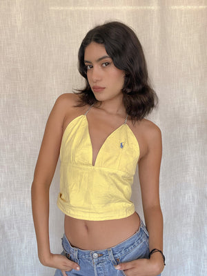 REWORKED RL HALTER TOP // YELLOW