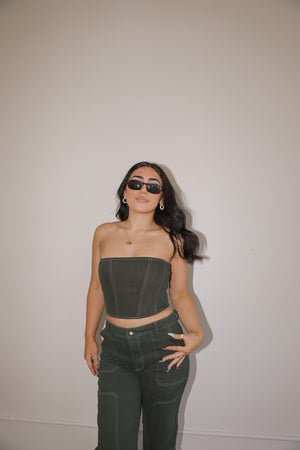 DINERO CORSET TOP