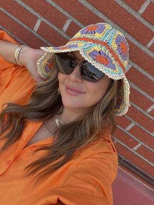 Summer fun straw bucket hat