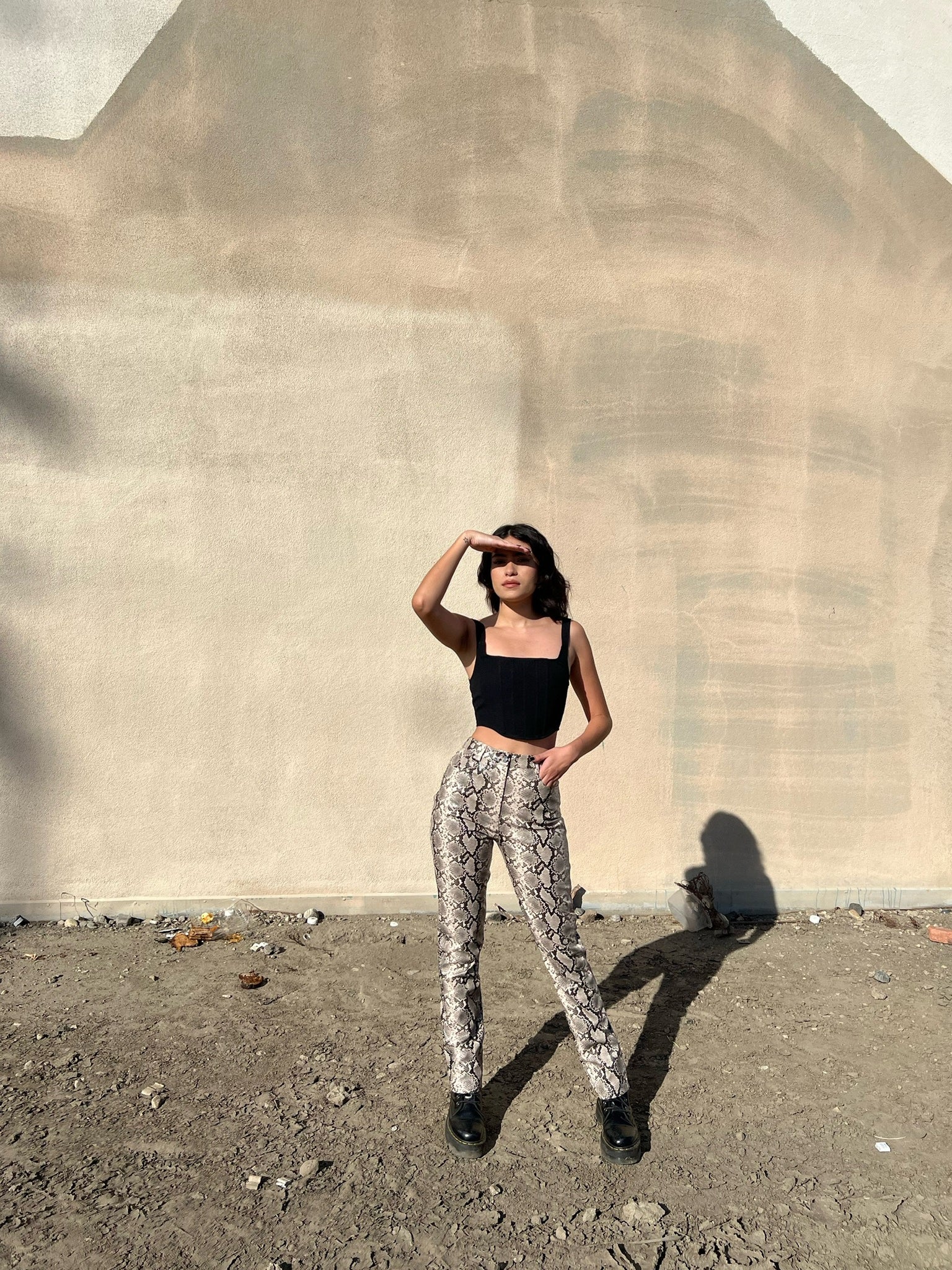 SLITHERIN' LEATHER PANTS